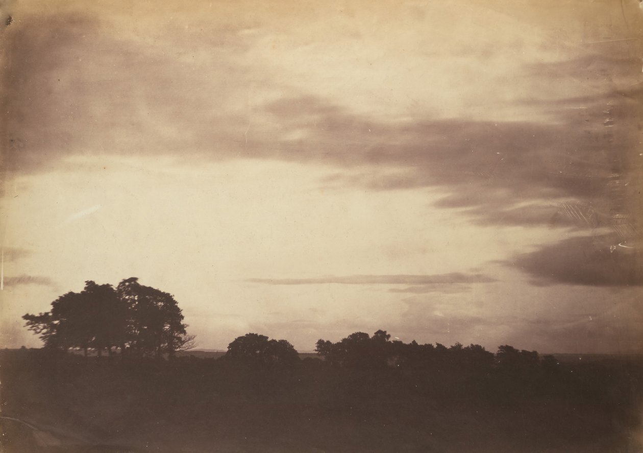 Maisema pilvien kanssa, luultavasti 1856. tekijältä Roger Fenton