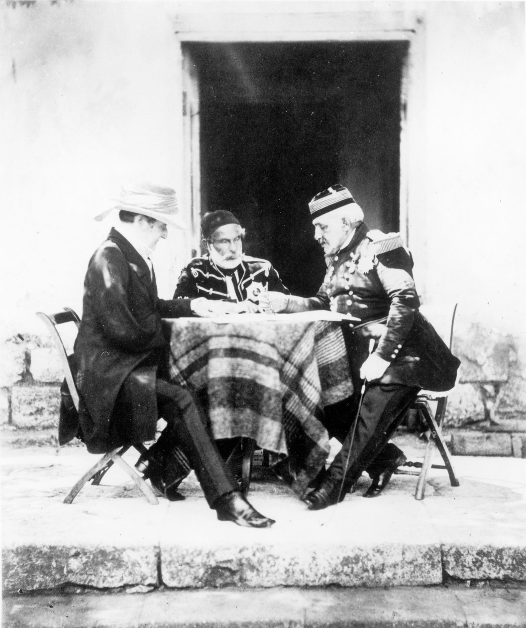 Lordi Raglan, Omar Pasha ja kenraali Pelissier, Krim tekijältä Roger Fenton