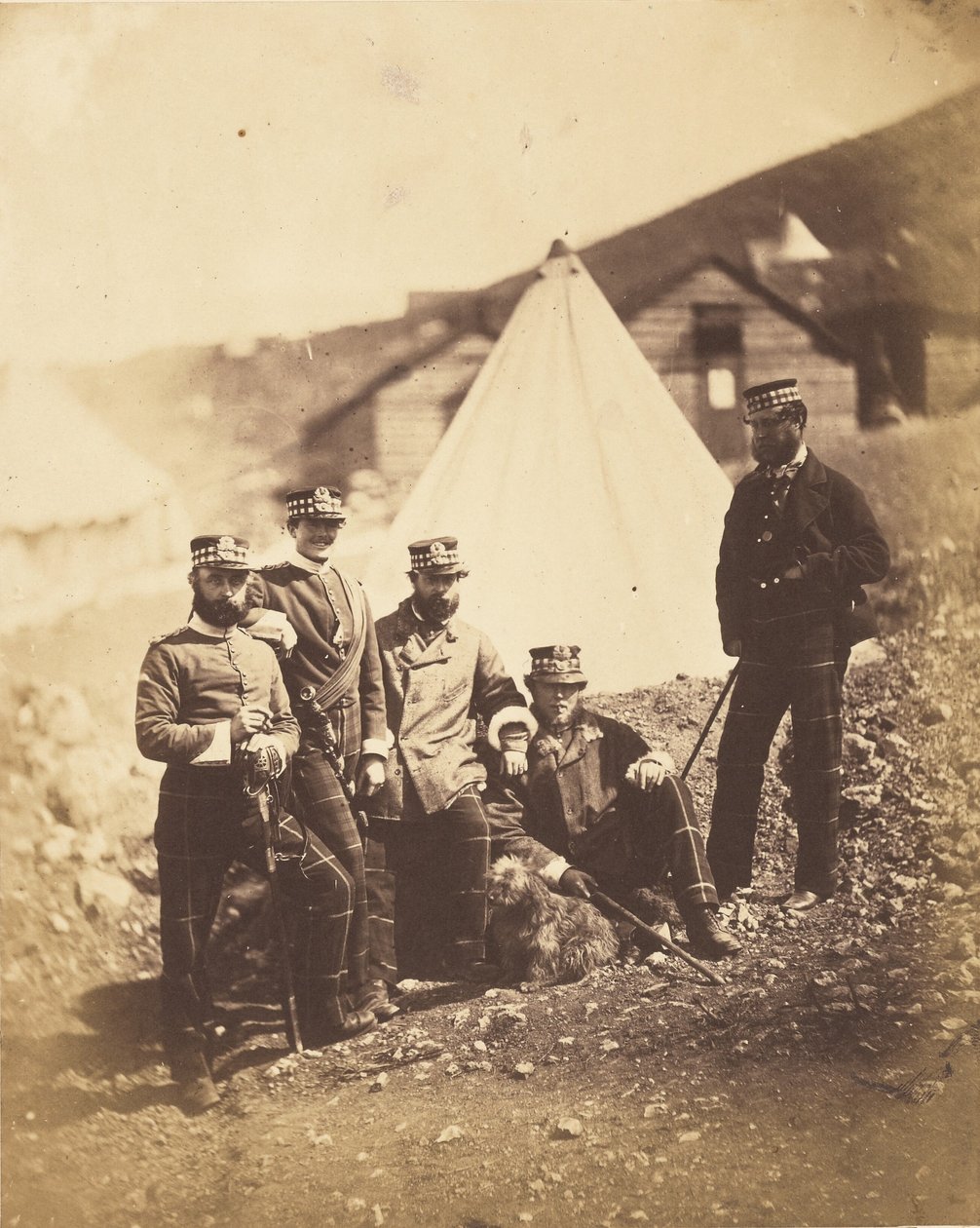 71. ylämaalaisrykmentin upseerit tekijältä Roger Fenton