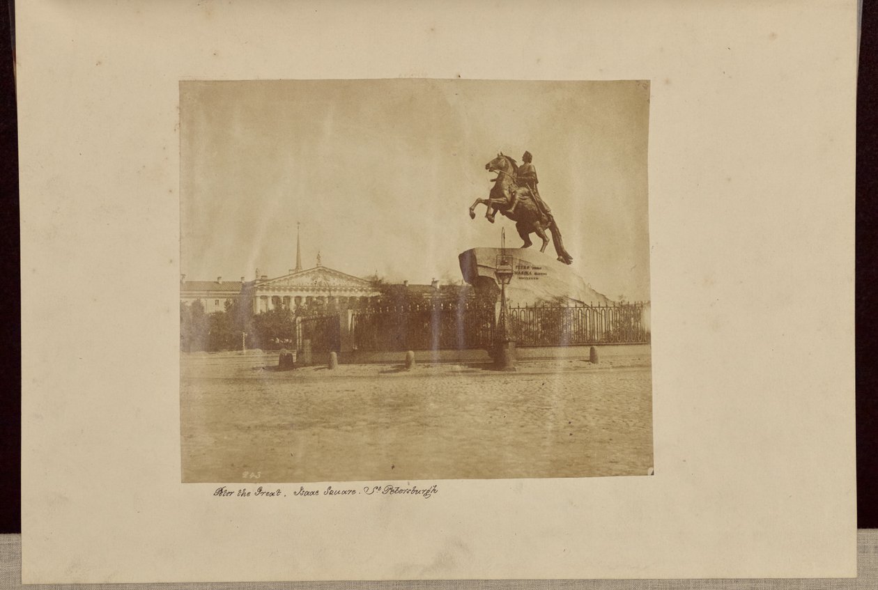 Pietari Suuri, Iisakin aukio, Pietari [sic]. tekijältä Roger Fenton