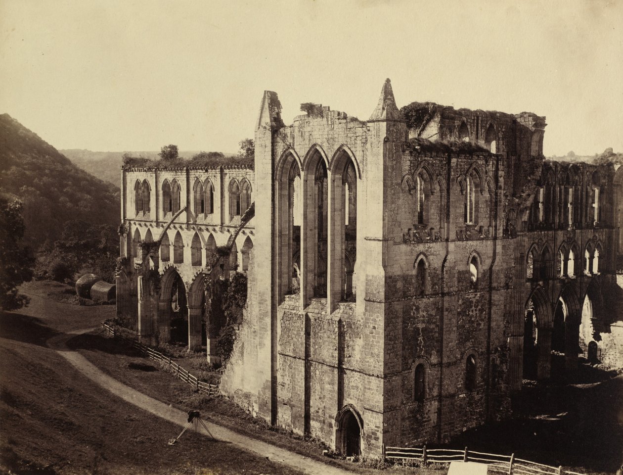 Rievaulx Abbey, North Transept, 1854. tekijältä Roger Fenton