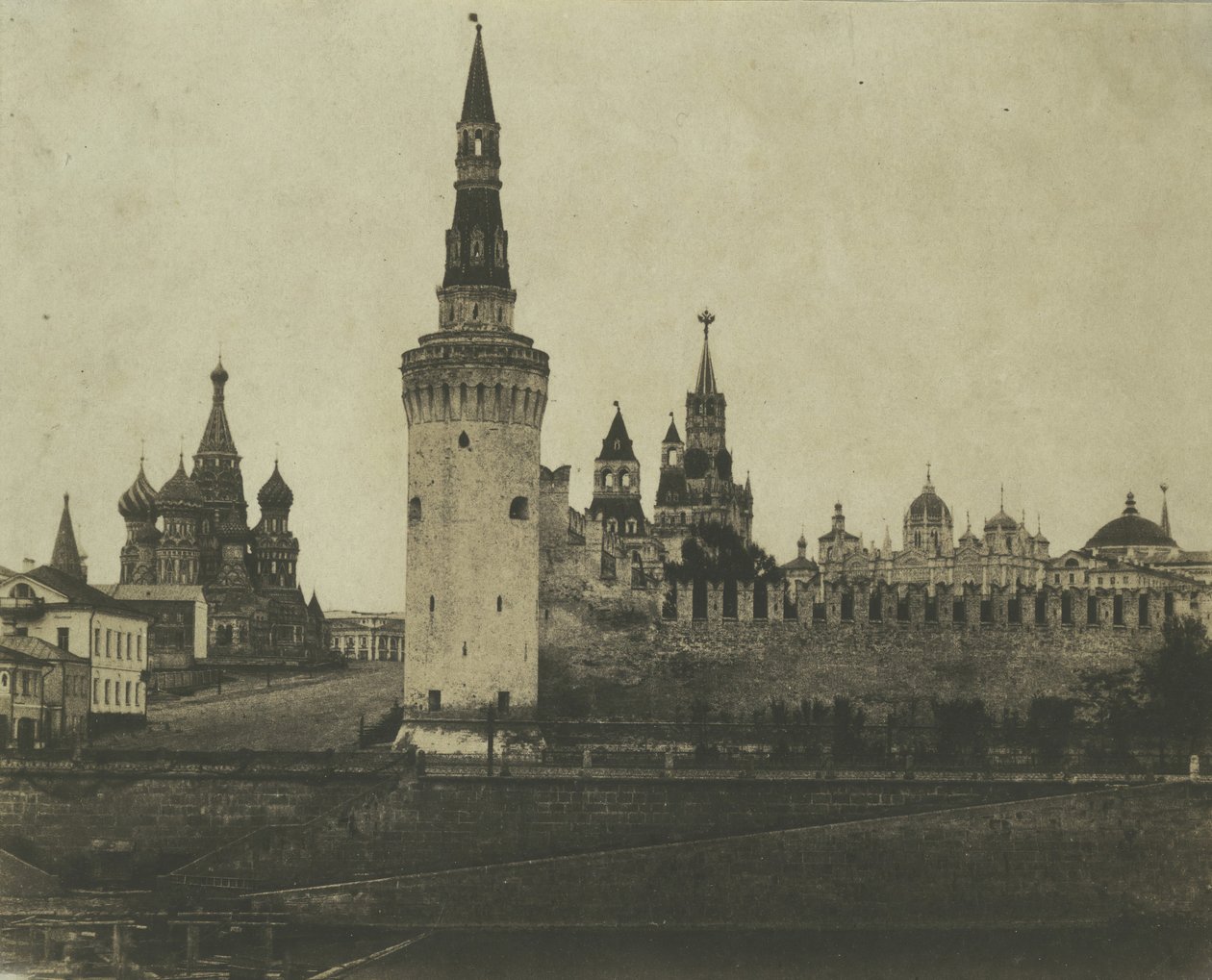 Kremlin etelärintama Vanhalta sillalta, 1852. tekijältä Roger Fenton
