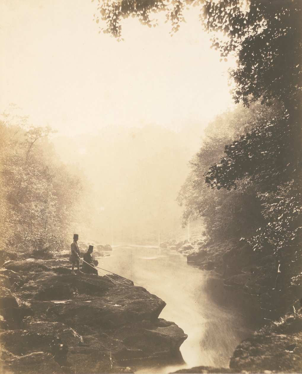 Wharfe and Pool, Below the Strid, 1854. tekijältä Roger Fenton