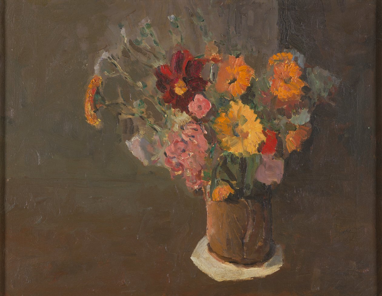Asetelma (Michaelmas Daisies in a Pot Tankard) tekijältä Roger Fry