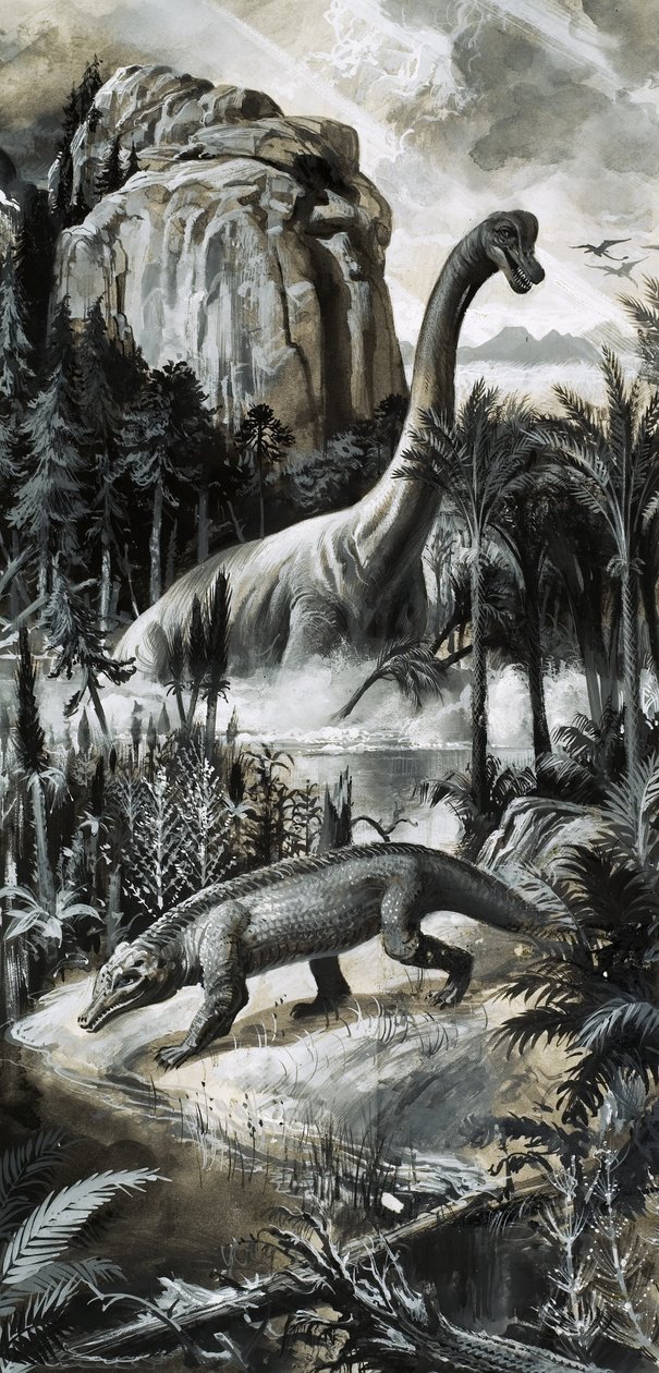 Dinosaurukset (guassi paperille) tekijältä Roger Payne