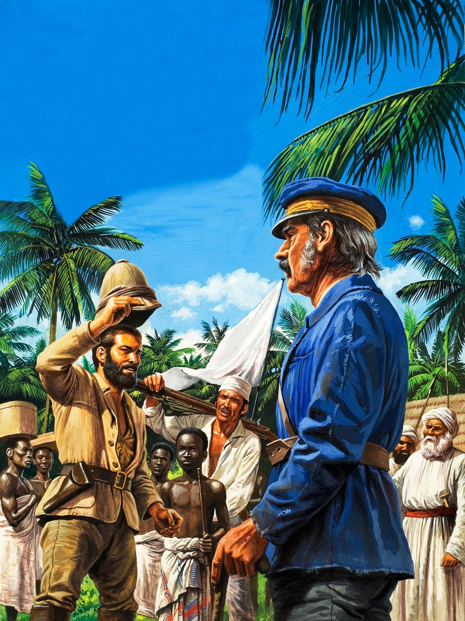 Henry Stanley tervehtii David Livingstonea tekijältä Roger Payne