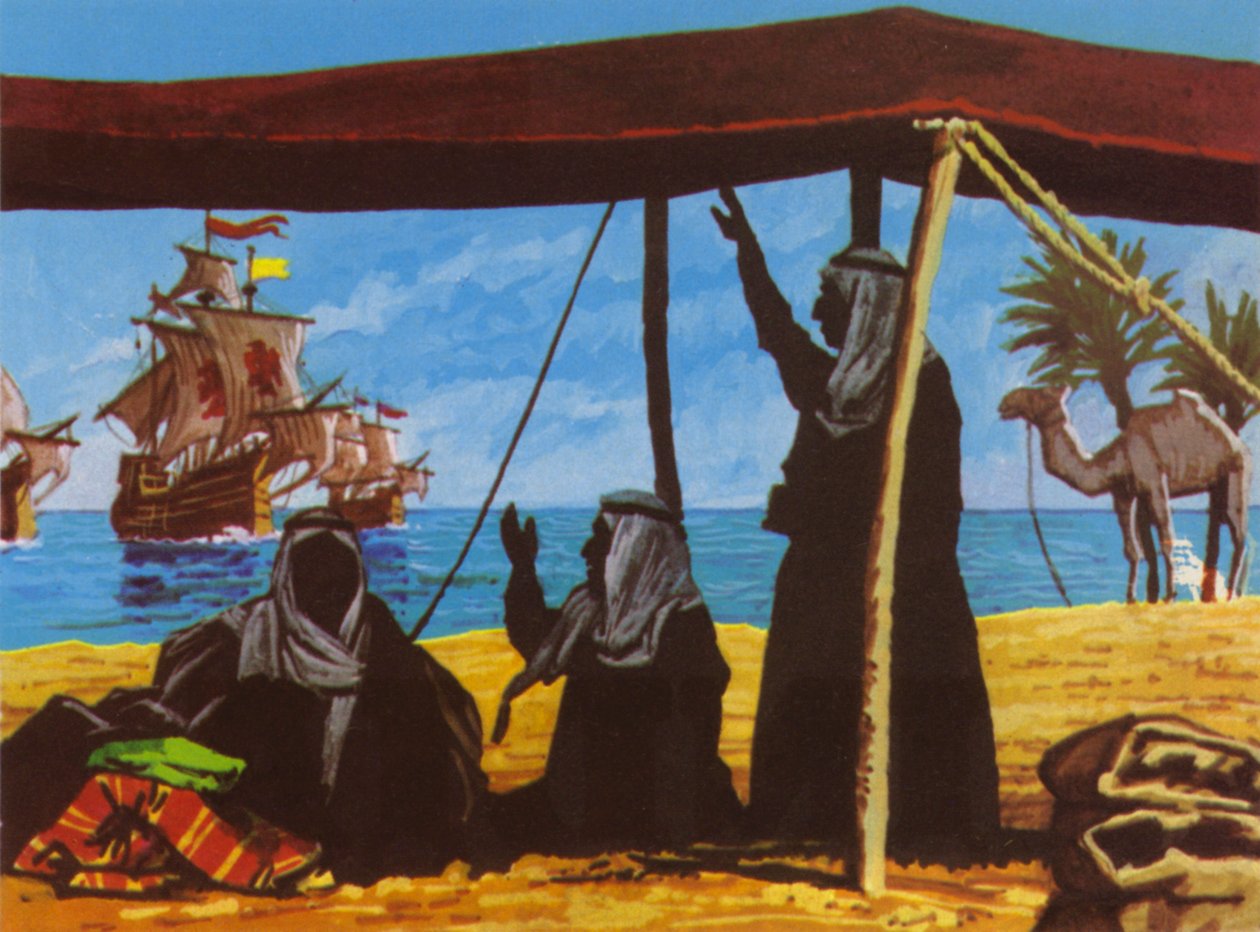 Vasco Da Gama (värilitografia) tekijältä Roger Payne