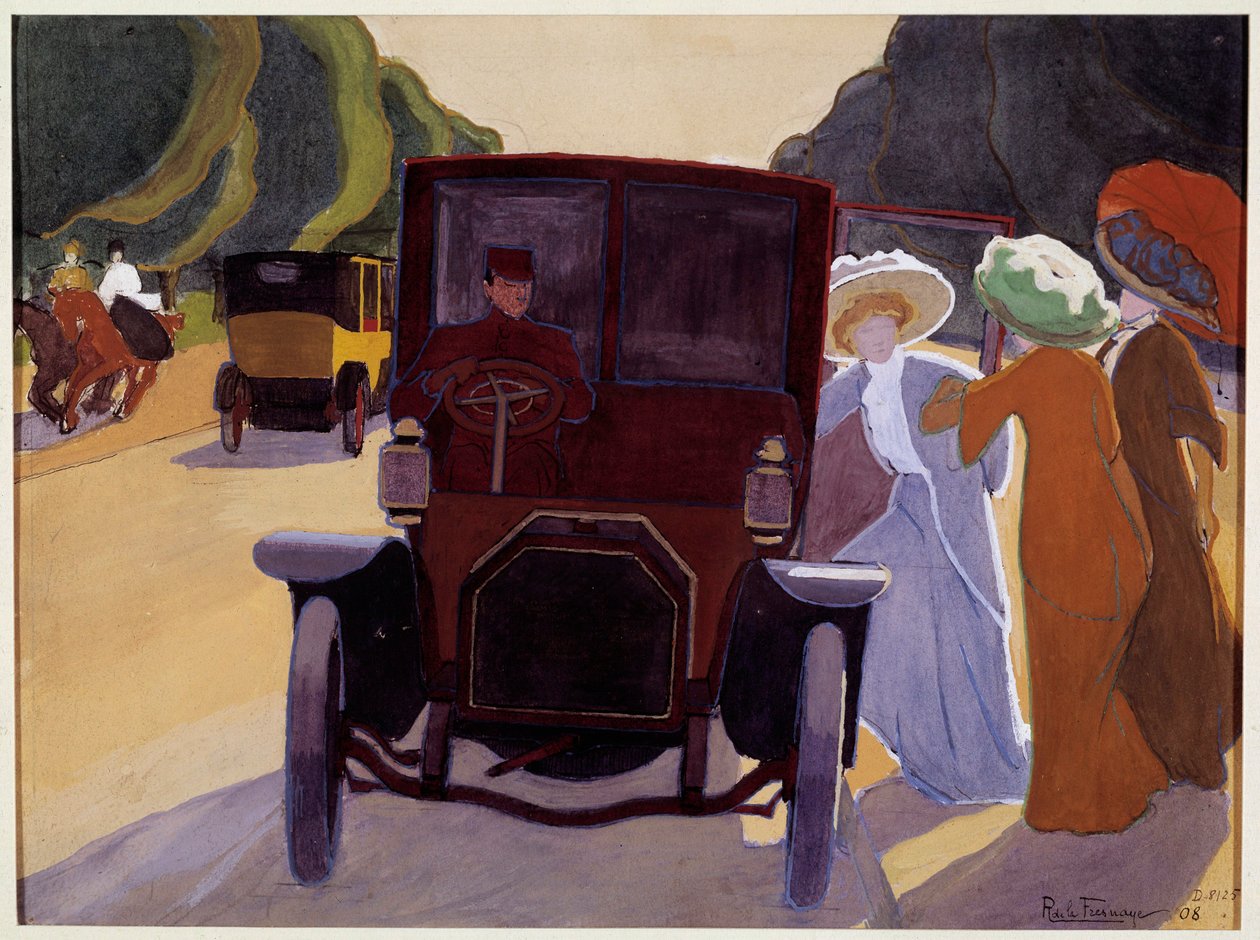 Belle Epoque ""Allee des acacias"" Roger de la Fresnayen (1885-1925) maalaus 1908 Pariisi, Carnavalet-museo tekijältä Roger de La Fresnaye