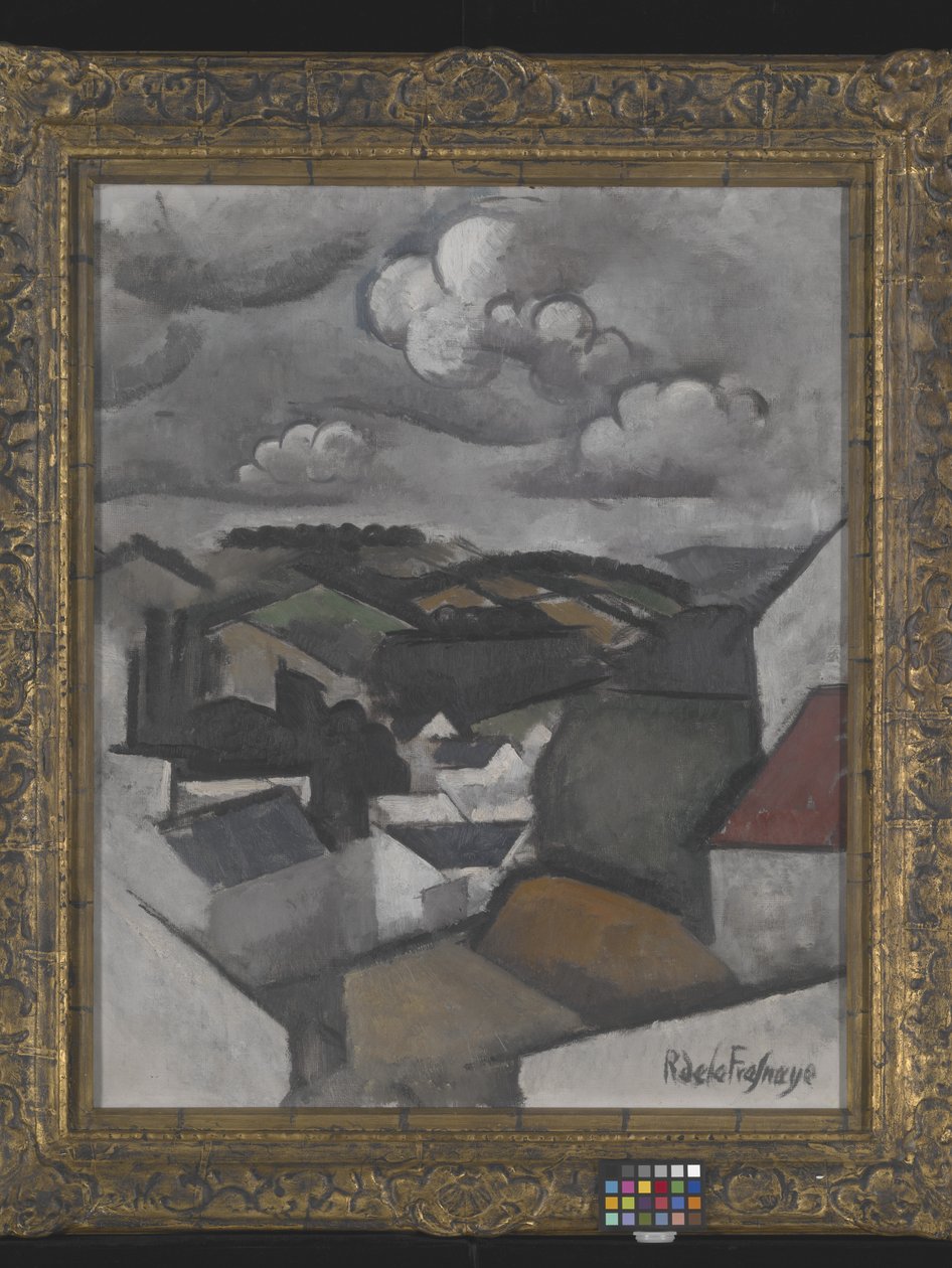Paisagem com uma vila, as colinas além de Meulan (óleo sobre tela) finlandês tekijältä Roger de La Fresnaye