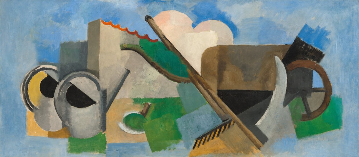 Kastelukannun tunnukset: Puutarha, 1913. tekijältä Roger de La Fresnaye