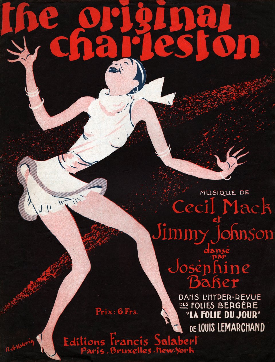 Josephine Baker La Folie du Jour -lehdessä. 1927 (kuva) tekijältä Roger de Valerio