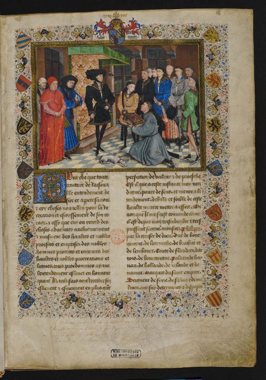 Jacques de Guise, Chroniques de Hainaut, julkisivu tekijältä Rogier van der Weyden