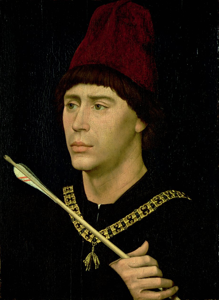 Antoinen (142122-1504) muotokuva Burgundin paskiaisesta, Kultaisen fleecen ritarikunnan ritari, n. 1456 tekijältä Rogier van der Weyden