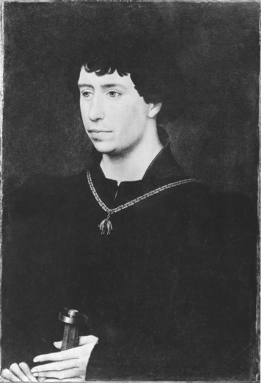 Kaarle Rohkean (1433-77) muotokuva Burgundin viimeisestä herttuasta tekijältä Rogier van der Weyden