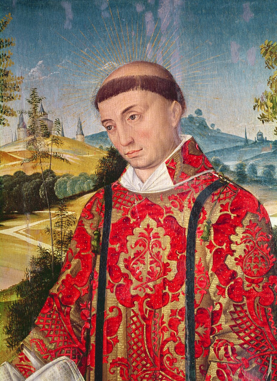 Pyhä Laurentius, 1460-66 (yksityiskohta kuvasta 344039) tekijältä Rogier van der Weyden