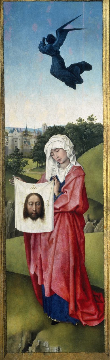 Saint Veronica, ristiinnaulitseva triptyykki, n. 1445 (öljy tammilevylle) tekijältä Rogier van der Weyden