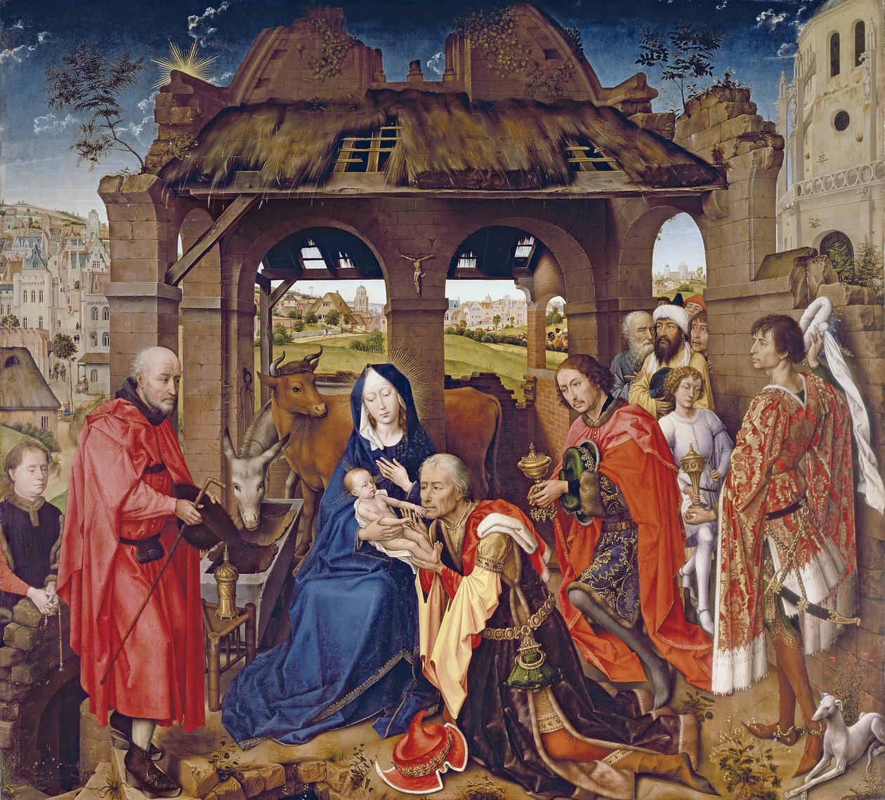 The Adoration of the Magi, n. 1455 (tammipaneeli) tekijältä Rogier van der Weyden