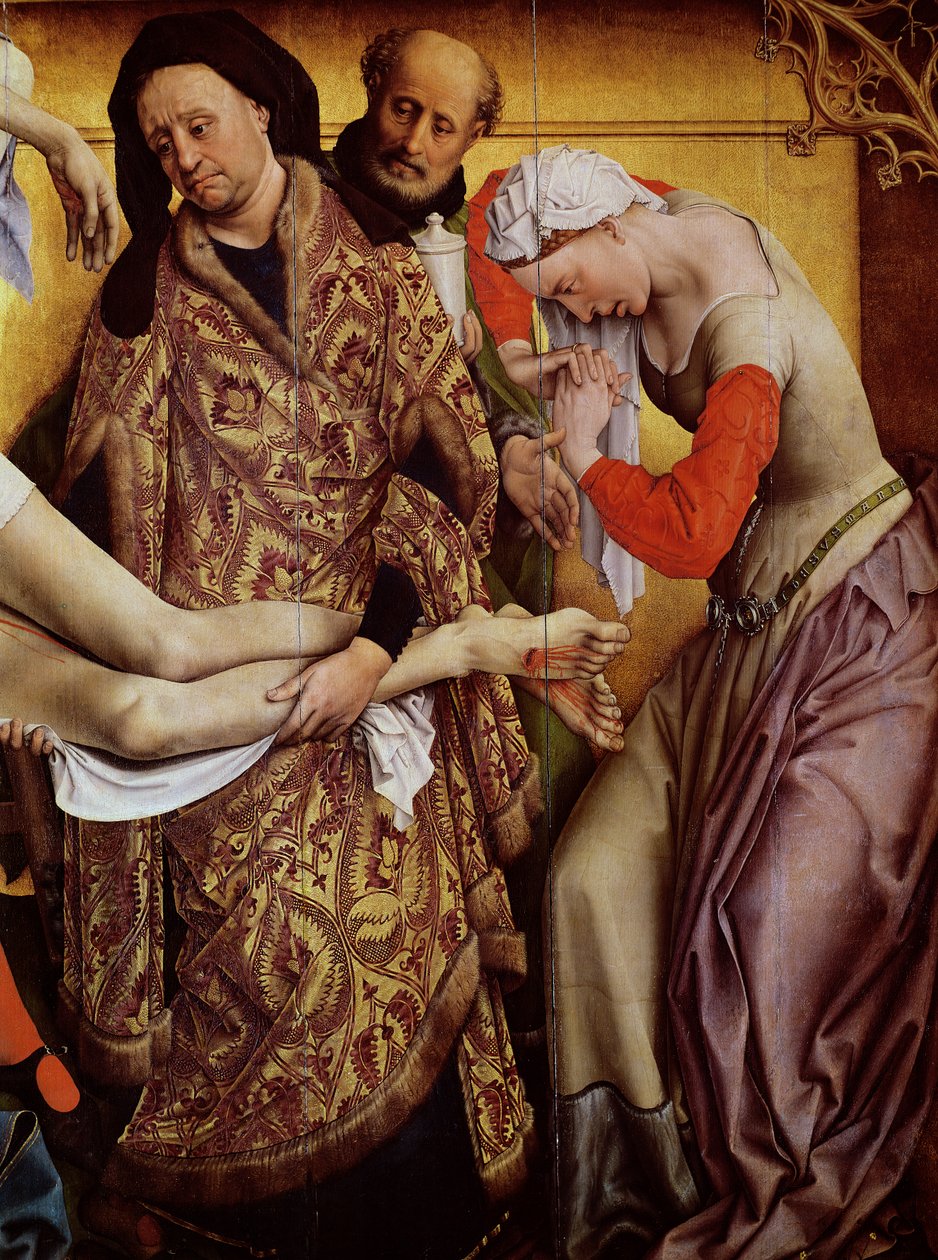 Maria Magdaleenan ja Joosefin Arimatialaisen Laskeutuminen ristiltä, n. 1436 öljy tammilevylle tekijältä Rogier van der Weyden