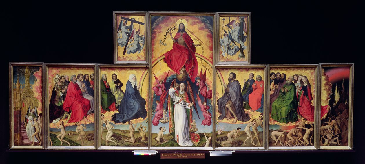 Viimeinen tuomio, noin 1451 (ks. 20547-50, 20552 ja 21041). tekijältä Rogier van der Weyden