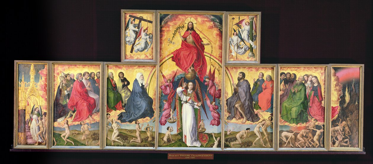 Viimeinen tuomio, noin 1445-50 tekijältä Rogier van der Weyden