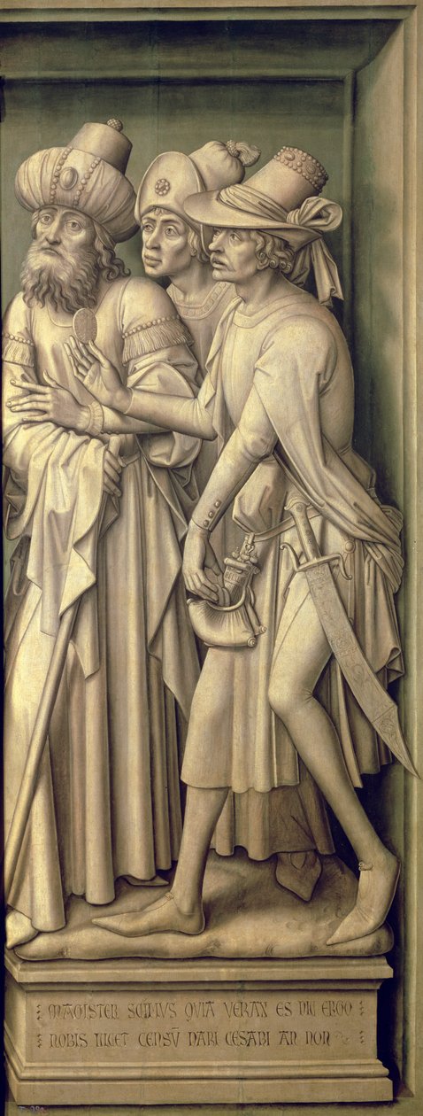 Kolme fariseusta keisarin kolikolla, Lunastustriptyykistä tekijältä Rogier van der Weyden