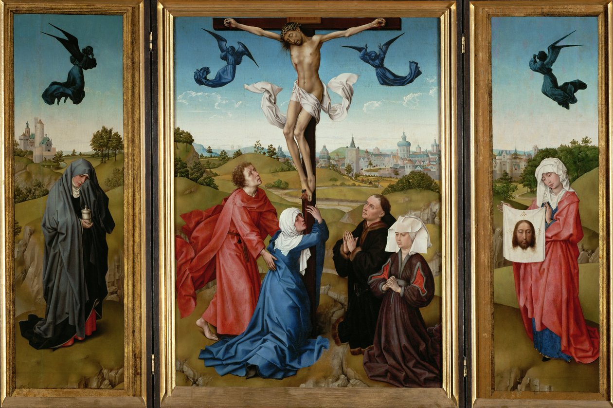 Triptyykki - Ristiinnaulitseminen tekijältä Rogier van der Weyden