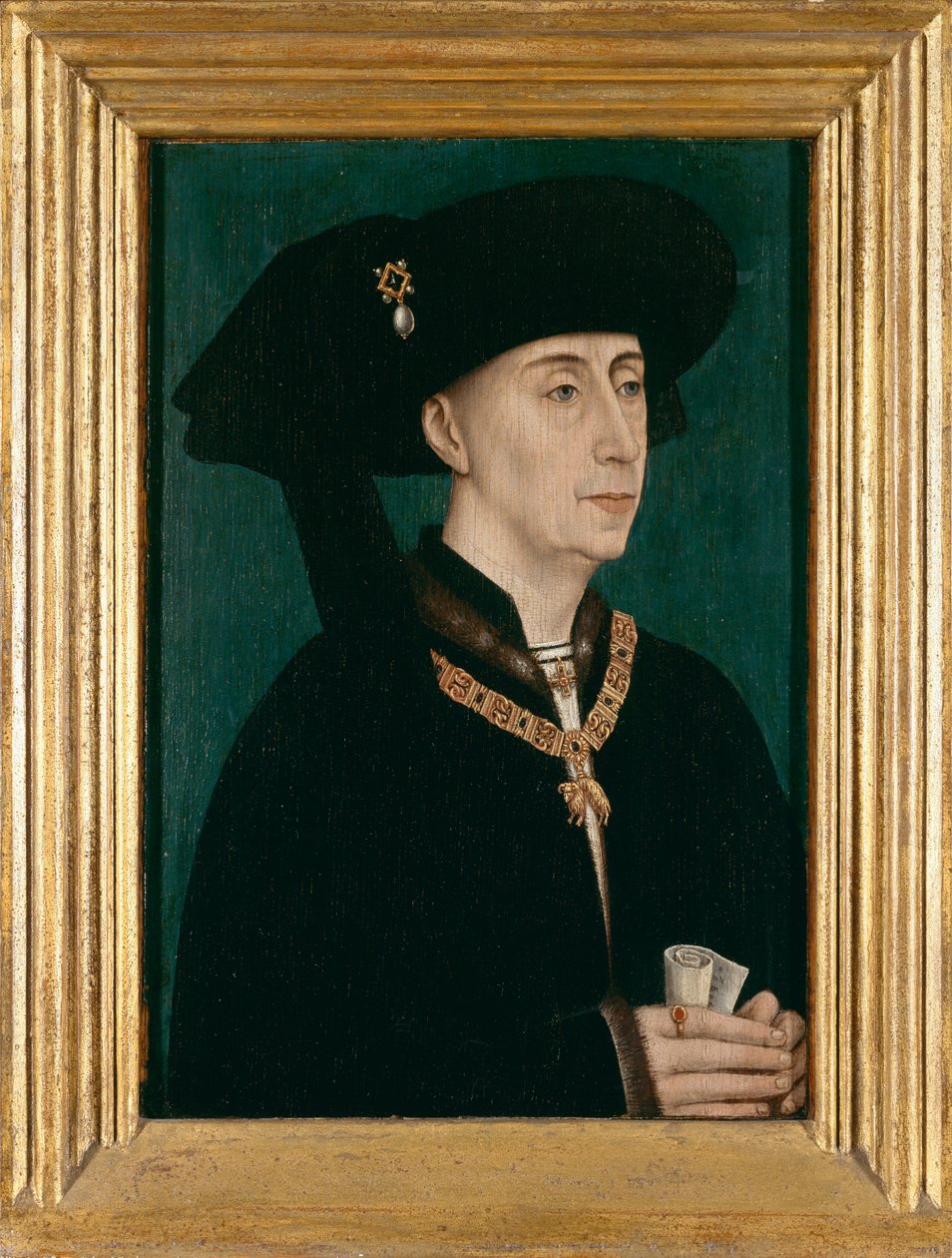 Philip the Good (öljy paneelissa) tekijältä Rogier van der (after) Weyden