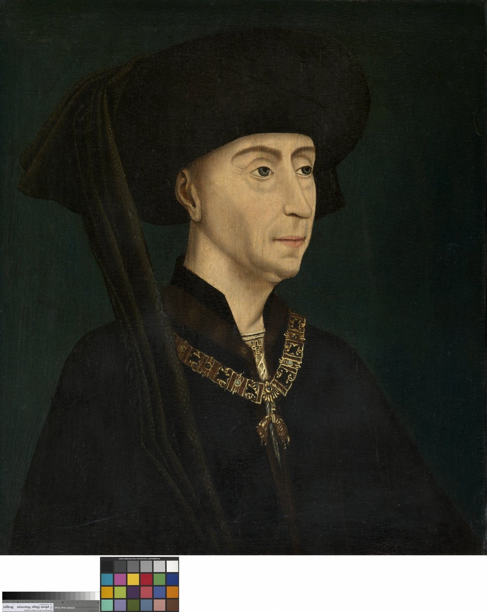 Muotokuva Philip Hyvästä (öljy paneelissa) tekijältä Rogier van der (after) Weyden