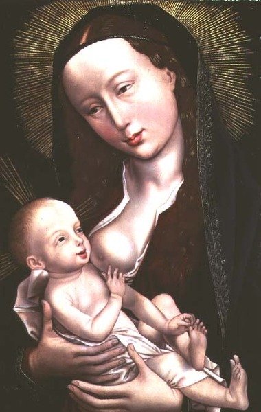 Madonna at Bata (panel)finn tekijältä Rogier van der (attr. to) Weyden
