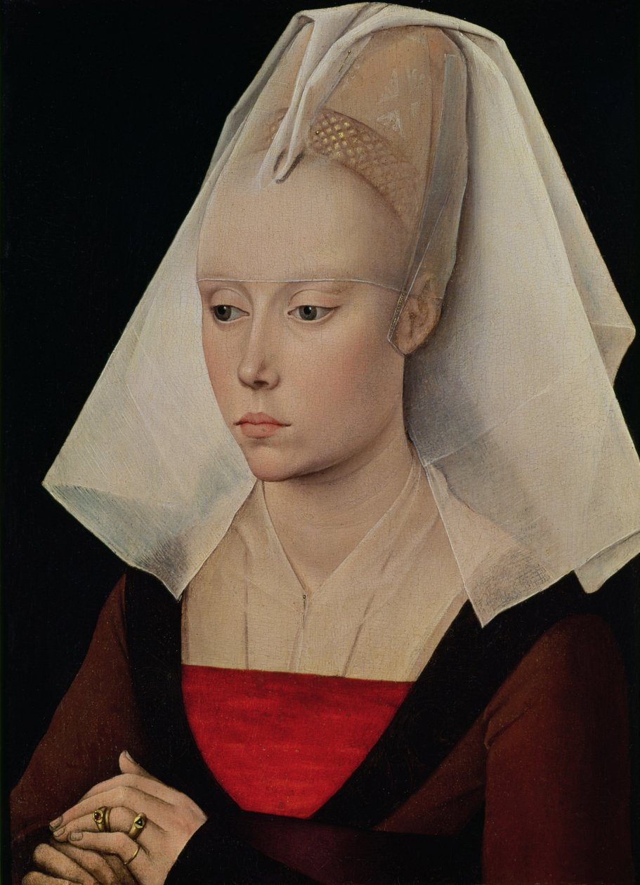 Naisen muotokuva, n. 1450-60 (öljy tammilevylle) tekijältä Rogier van der (workshop of) Weyden