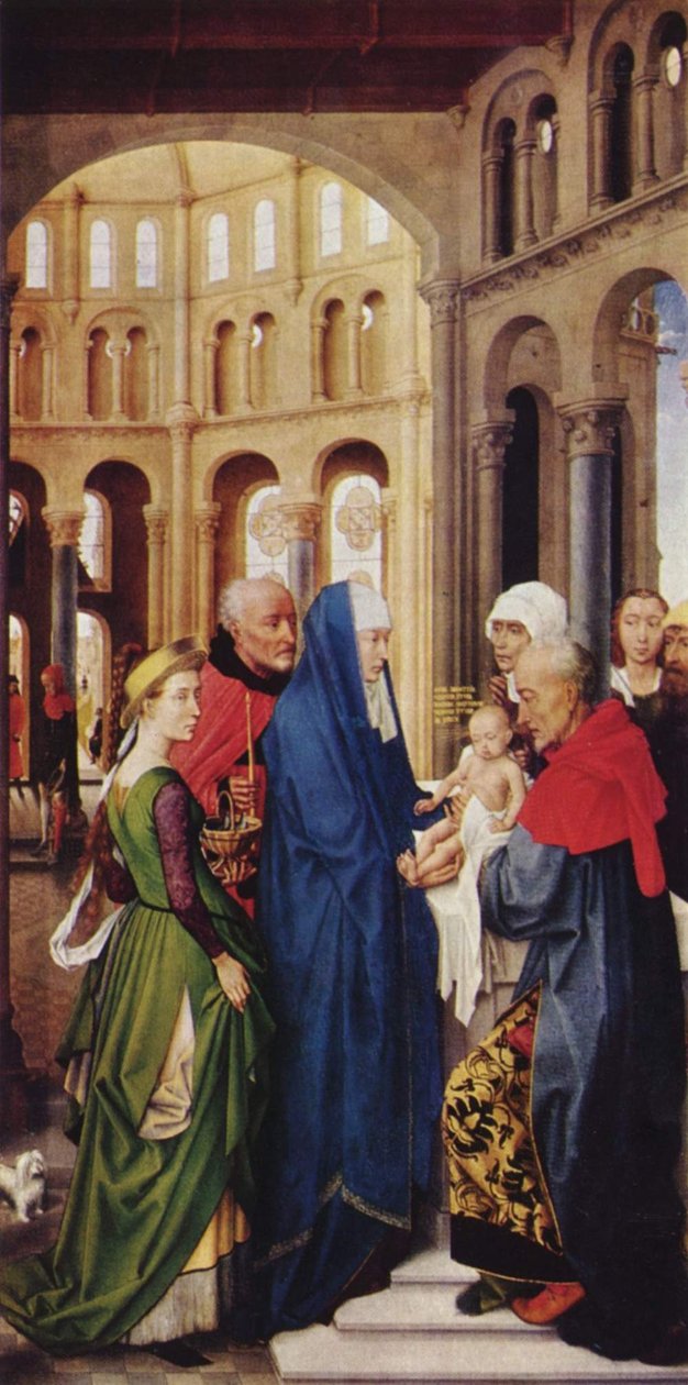 Columba-Altar: Darbringung im Tempel tekijältä Rogier van der Weyden