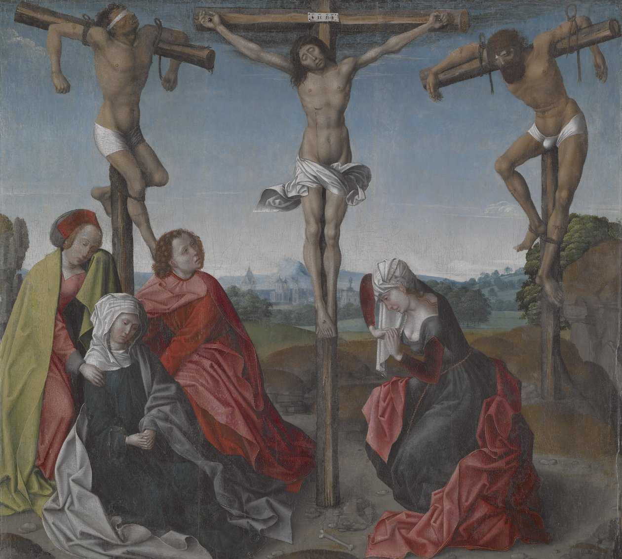 Ristiinnaulitseminen, n. 1500 (öljy kankaalle) tekijältä Rogier van der Weyden