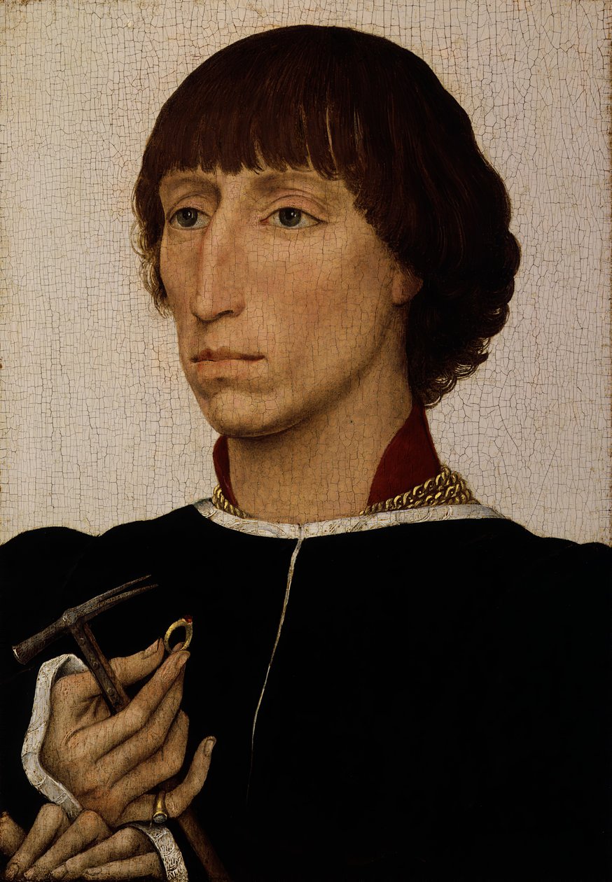 Francesco dEste syntyi noin 1429, kuoli 20.7.1486 jälkeen noin. 1460. tekijältä Rogier van der Weyden