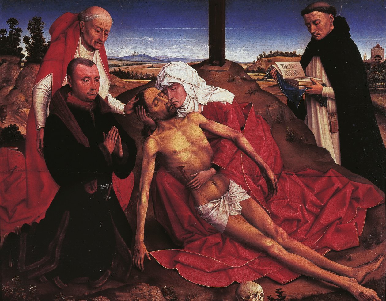 Pieta, Rogier van der Weyden (1399-1464) tekijältä Rogier van der Weyden
