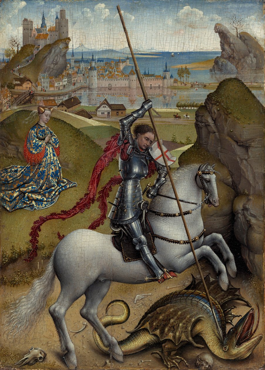 Pyhä Yrjö ja lohikäärme tekijältä Rogier van der Weyden