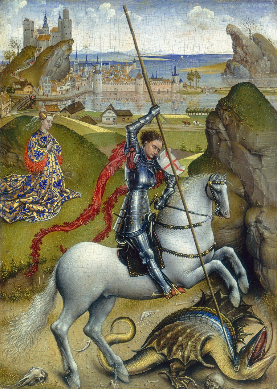 St. George and the Dragon, n. 14321435 tekijältä Rogier van der Weyden