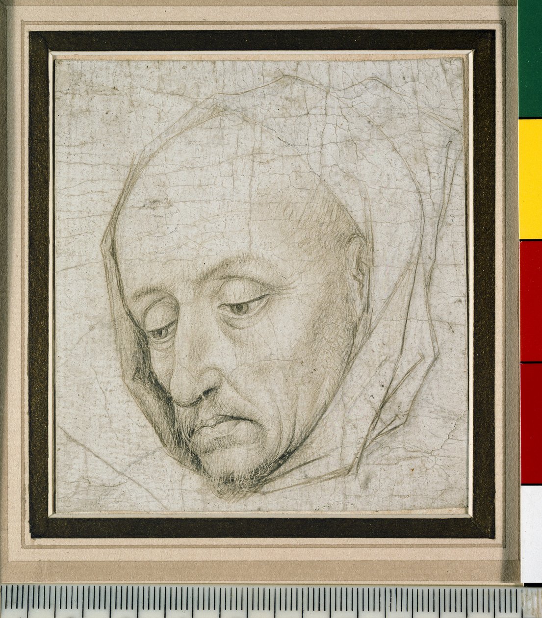 Tutkimus vanhan miehen päästä, 1400-luku (hopeakärki paperilla) tekijältä Rogier van der Weyden