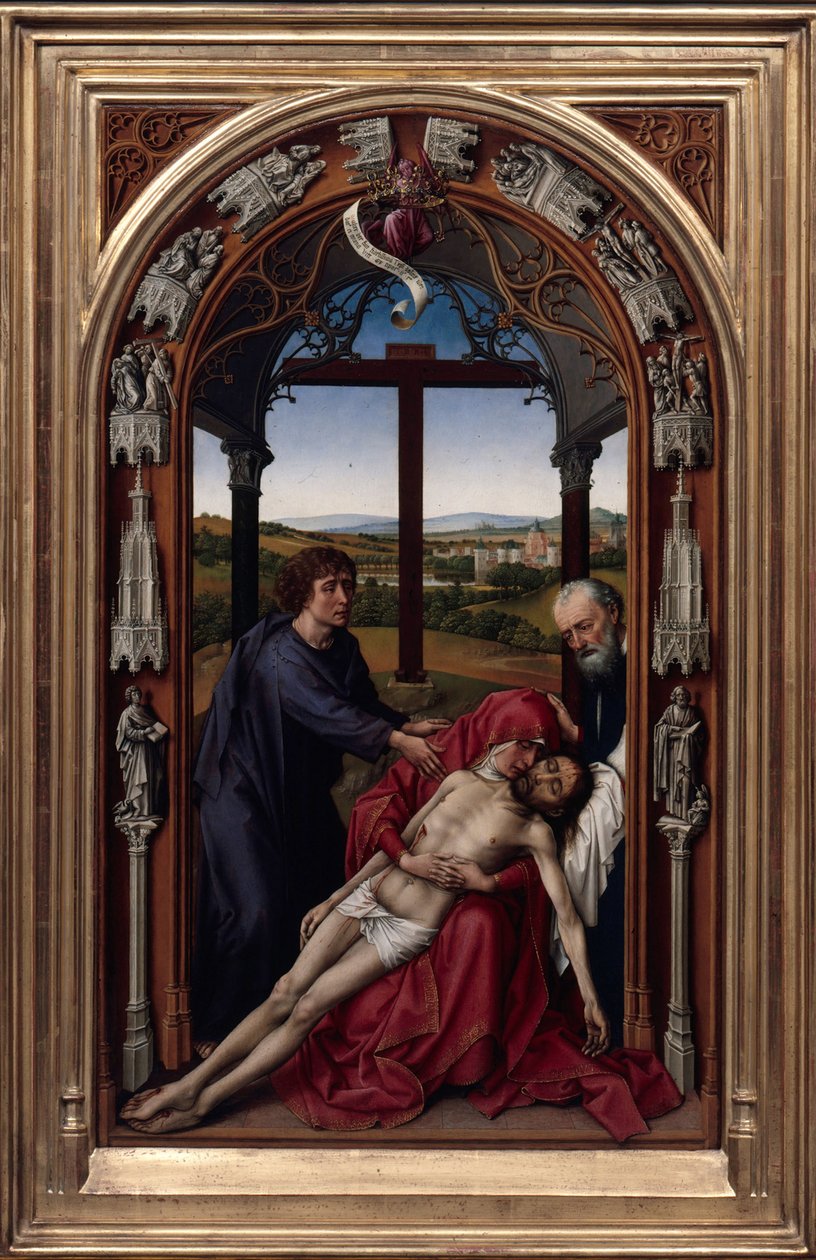 Neitsyt Marian alttari Miraflores Alttari, n. 1440 tekijältä Rogier van der Weyden