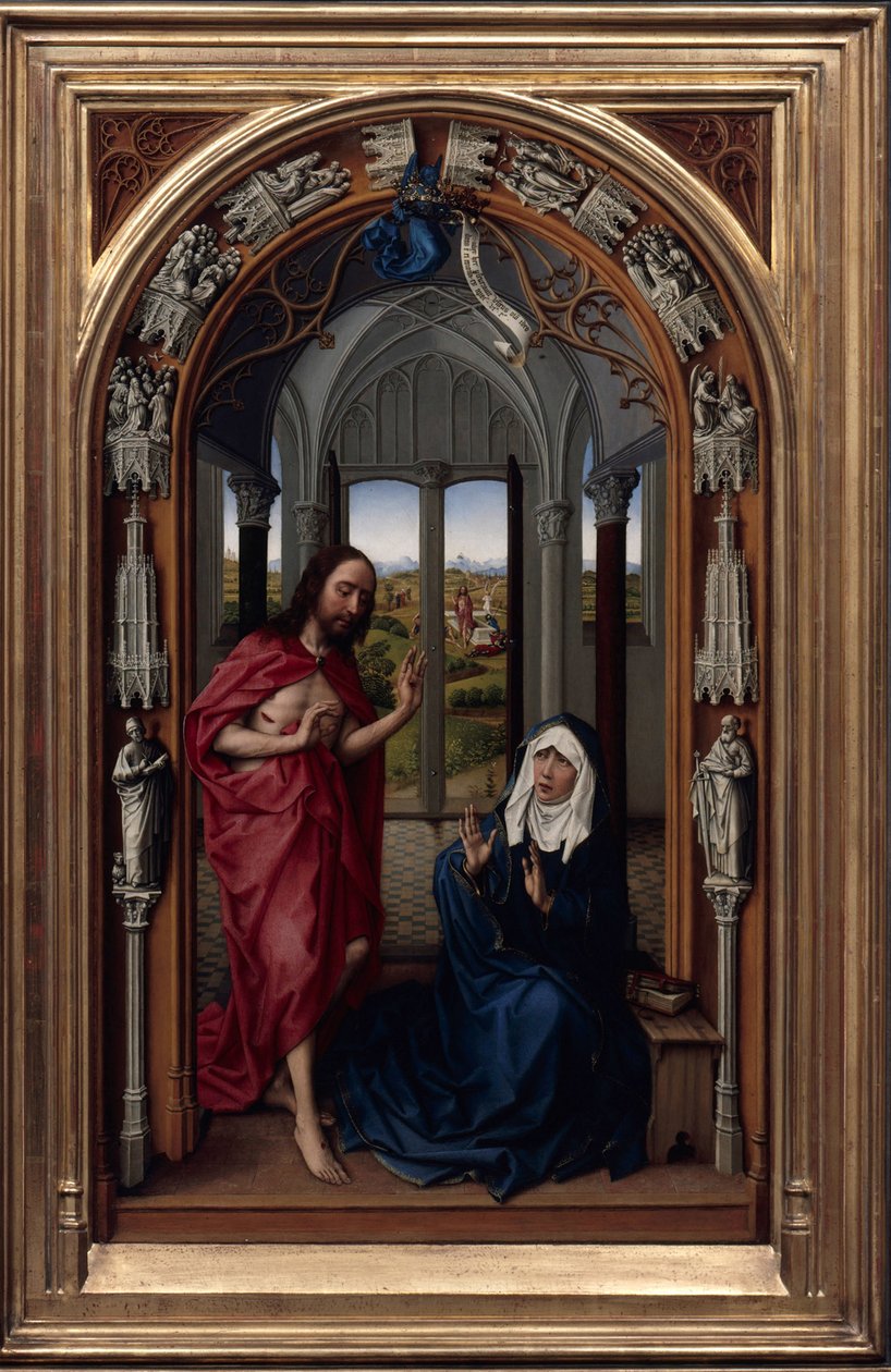 Neitsyt Marian alttari Miraflores Alttari, n. 1440 tekijältä Rogier van der Weyden