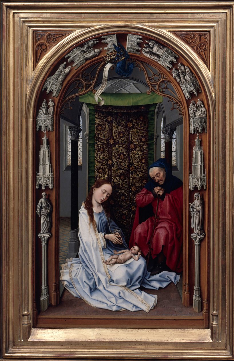 Neitsyt Marian alttari Miraflores Alttari, vasen paneeli, n. 1440 tekijältä Rogier van der Weyden