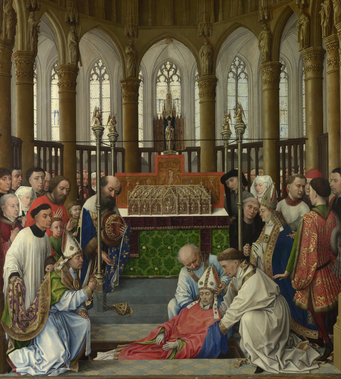 Pyhän Hubertin kaivaminen, 1430-luku tekijältä Rogier van der Weyden