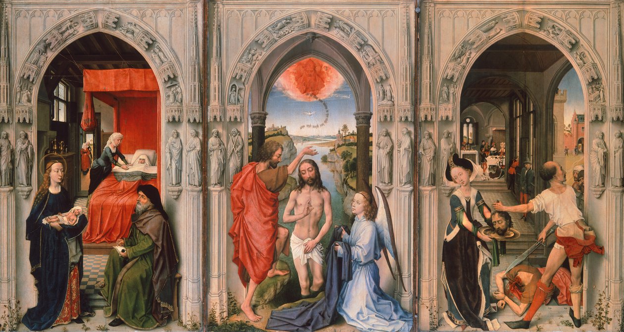 Rogier van der Weydenin kastajan triptyykki (1399-1464) tekijältä Rogier van der Weyden
