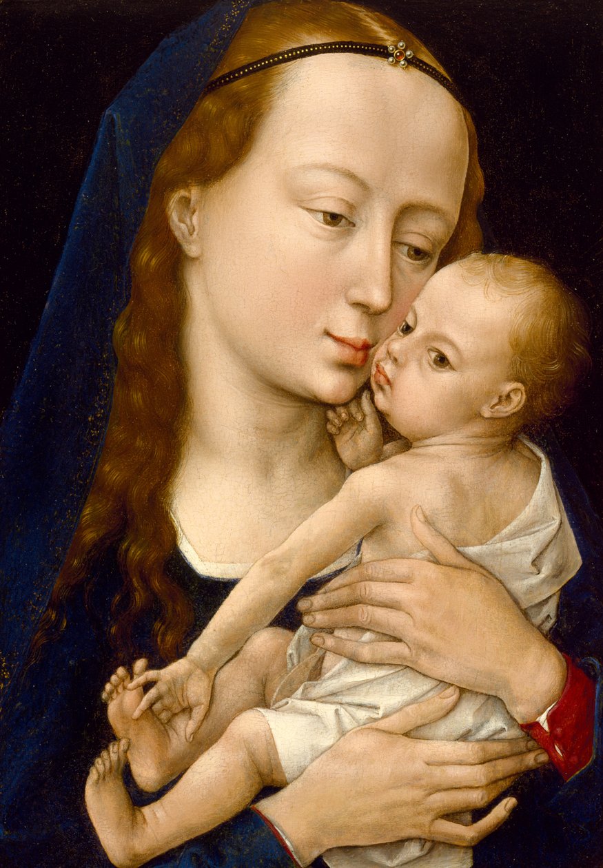 Neitsyt ja lapsi, vuoden 1454 jälkeen (öljy paneelissa) tekijältä Rogier van der Weyden