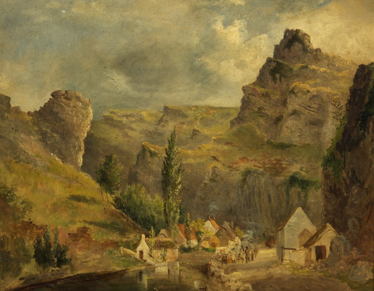 Study for Picture of Cheddar, n. 1830 (öljy myllylevylle) tekijältä Rolinda Sharples