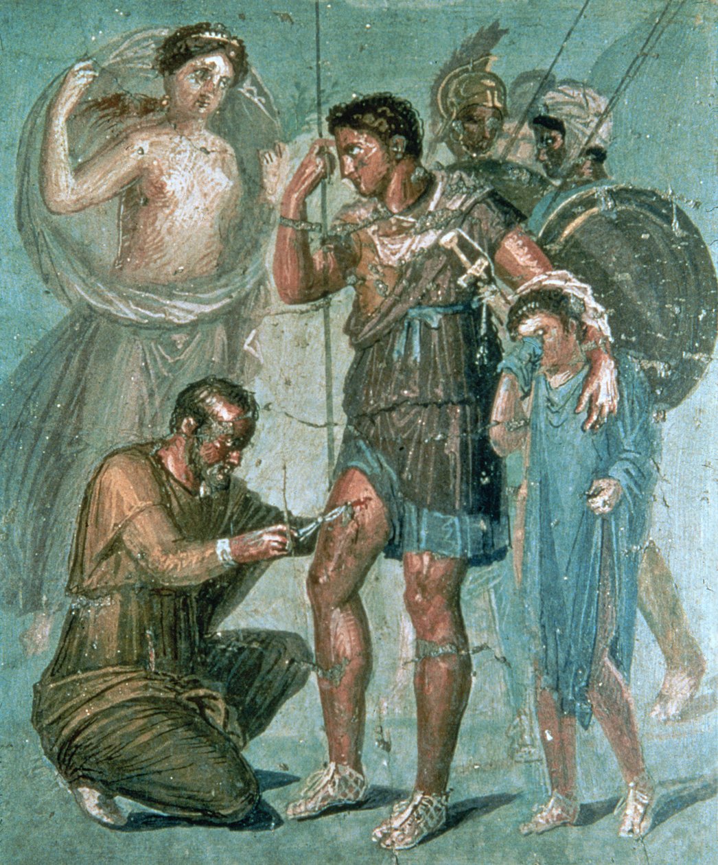 Aeneas loukkaantui, Pompeijista tekijältä Roman