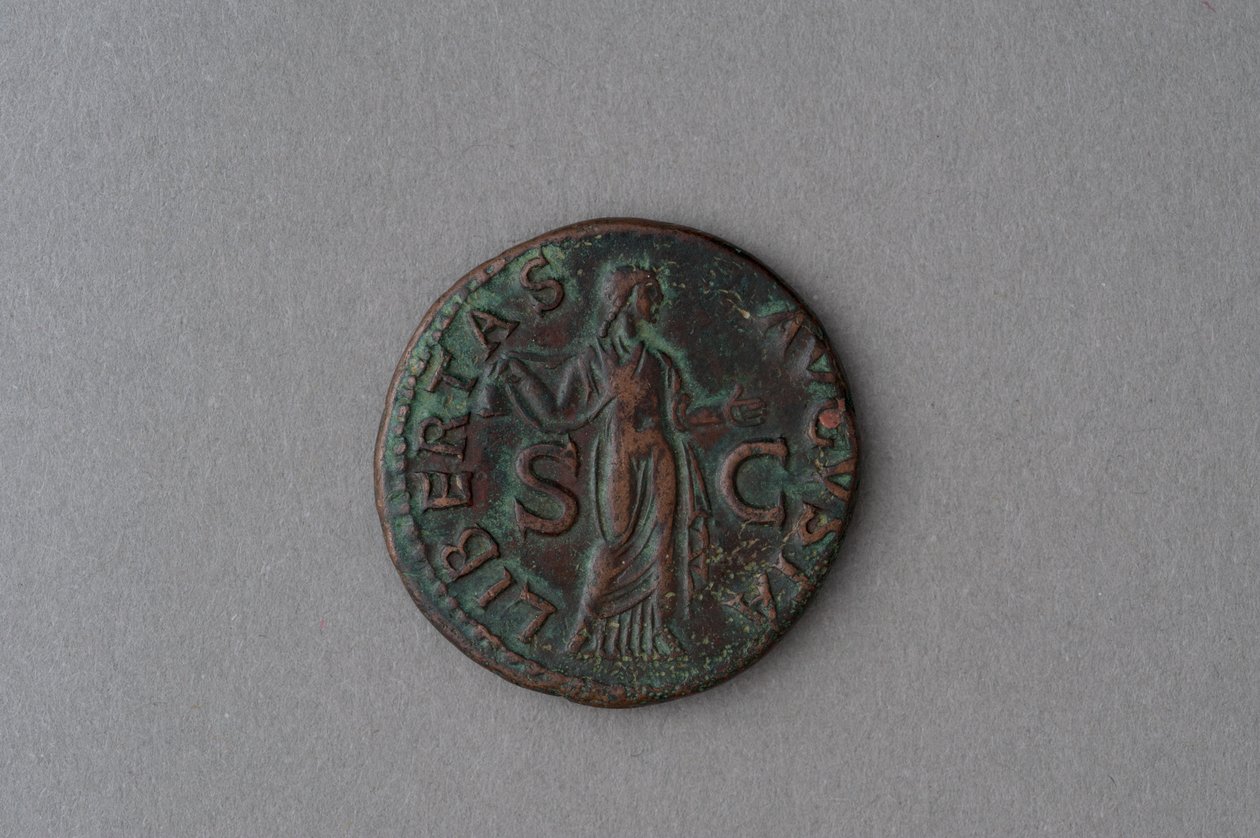 Claudiuksen kolikkona (pronssi) tekijältä Roman
