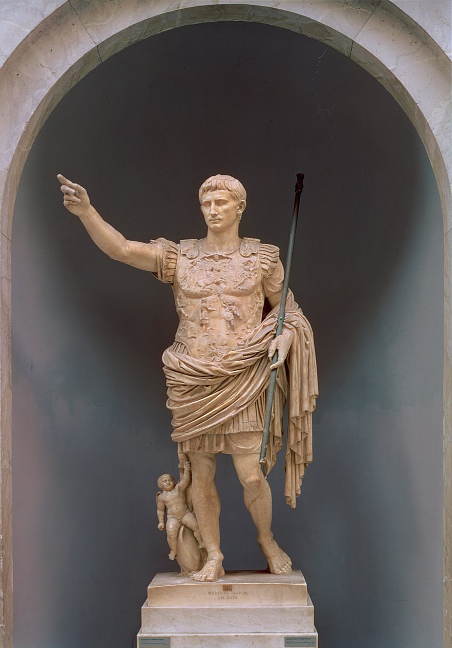 Augustus Prima Portasta, noin 20 eKr. (marmori) tekijältä Roman