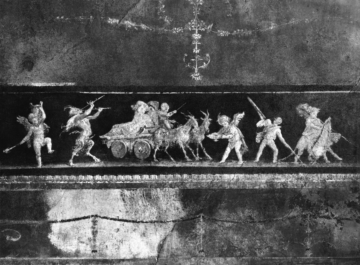 Bacchic kerubien kulkue, friisi Casa dei Vettiin (Vettien talo) Oecuksesta n. 50-79 jKr. tekijältä Roman