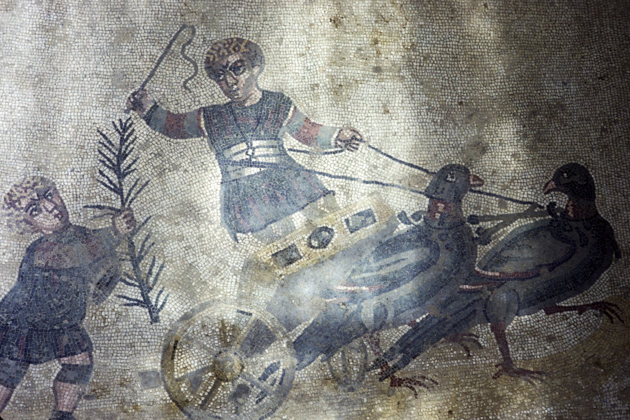 Lintuvaunu (mosaiikki) tekijältä Roman