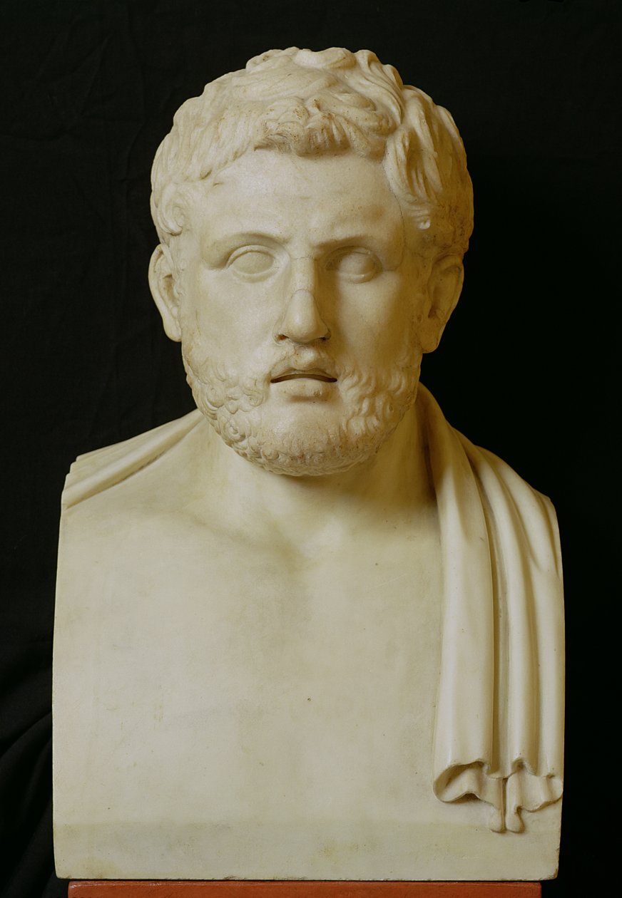 Alcibiadesin rintakuva (n.450-404 eKr.) (marmori) tekijältä Roman
